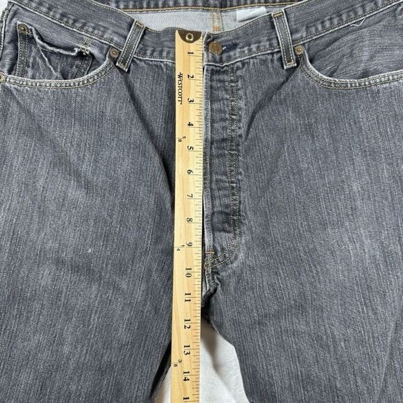 Levis 501xx Jeans 40x32 Straight Leg Button‎ Fly Mens Black Denim (36X28) - Picture 14 of 14